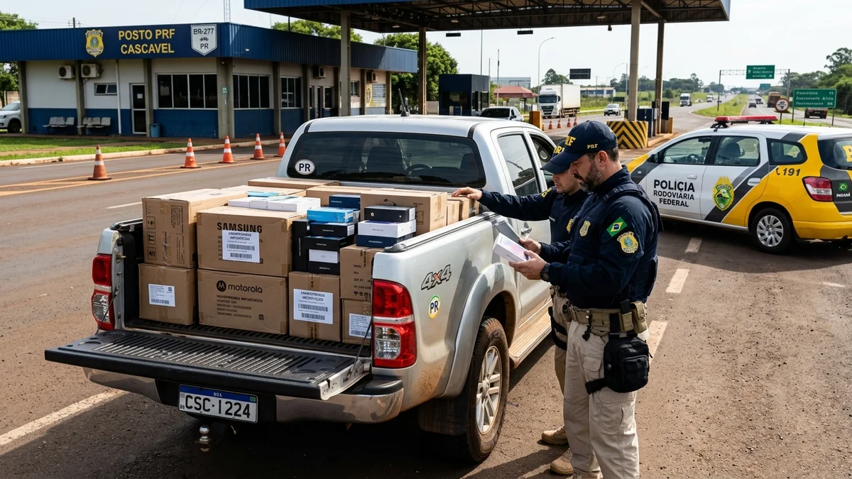 PRF Apreende Carga de Eletrônicos Ilegais na BR-277 em Cascavel: Uma Análise da Segurança Pública