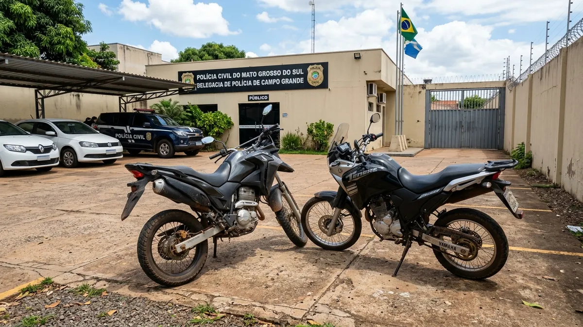 Polícia Civil prende dupla suspeita de furtos em série de motos em Campo Grande
