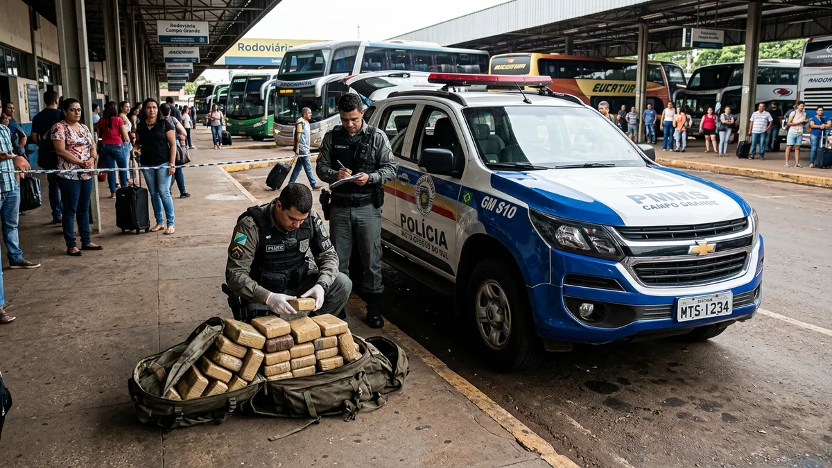Suspeito é Preso em Flagrante na Rodoviária ao Tentar Transportar Drogas de Campo Grande para Três Lagoas